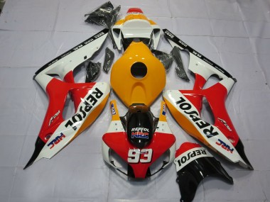 06-07 Hellorangeweiß Repsol CBR1000RR Verkleidung