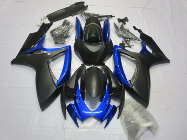 06-07 Matt Schwarz Glänzend Blau GSXR 600-750 Verkleidung