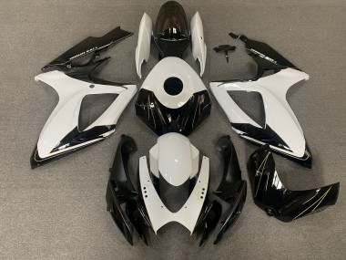 06-07 Matt Schwarz & Glänzend Weiß GSXR 600-750 Verkleidung