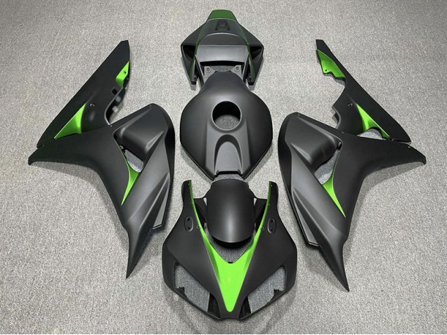 06-07 Matt Schwarz & Grün CBR1000RR Verkleidung