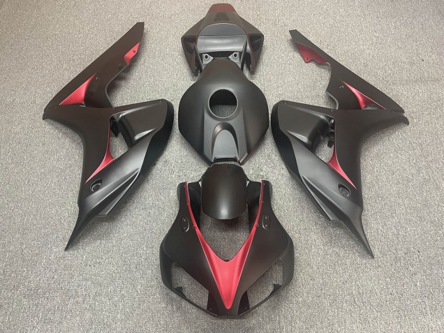 06-07 Matt Schwarz & Rot CBR1000RR Verkleidung