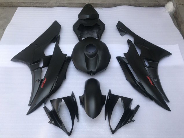 06-07 Matt Schwarz Schlicht R6 Verkleidung