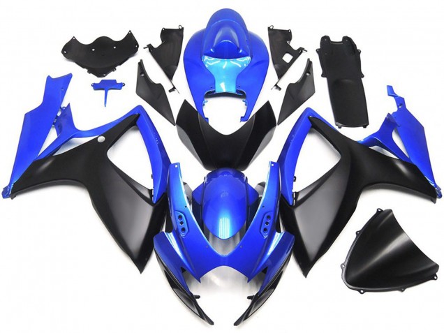 06-07 Matt Schwarzer & Blauer Custom-Stil OEM GSXR 600-750 Verkleidung