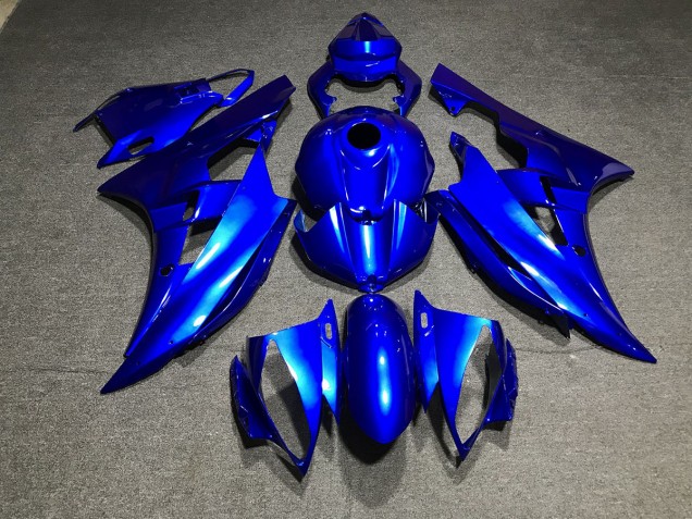 06-07 Metallic Blau Schlicht R6 Verkleidung