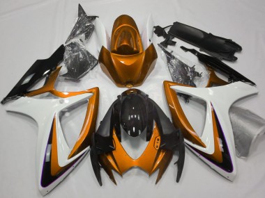06-07 Orange & Weiß Ohne Abzeichen GSXR 600-750 Verkleidung
