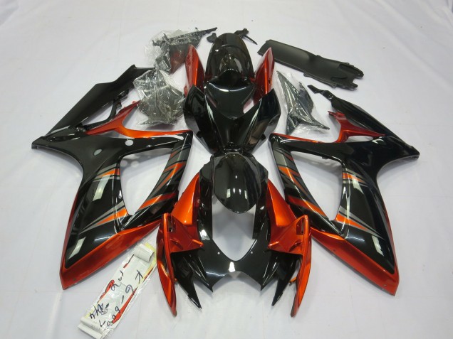 06-07 Orange & Schwarz GSXR 600-750 Verkleidung