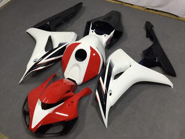 06-07 Rot Glänzend & Weiß CBR1000RR Verkleidung