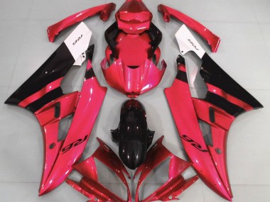 06-07 Rot Glänzend & Schwarz R6 Verkleidung