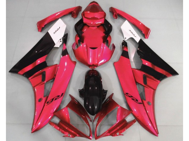 06-07 Rot Glänzend & Schwarz R6 Verkleidung