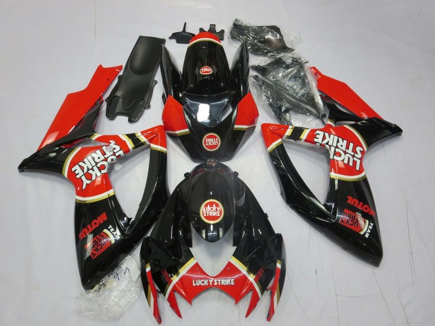 06-07 Rot Lucky Strike GSXR 600-750 Verkleidung