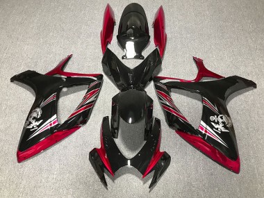 06-07 Rot & Schwarz Glänzend Design GSXR 600-750 Verkleidung