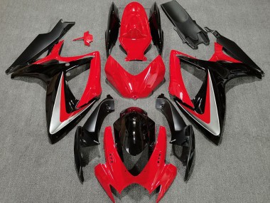 06-07 Rot Schwarz OEM-Stil GSXR 600-750 Verkleidung