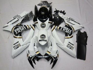 06-07 Schwarz Weiß Lucky Strike GSXR 600-750 Verkleidung