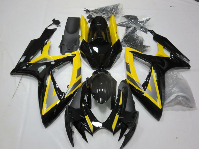 06-07 Silber & Schwarz Gelb GSXR 600-750 Verkleidung