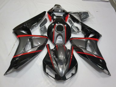 06-07 Silberschwarzer Rot Nadelstreifen CBR1000RR Verkleidung