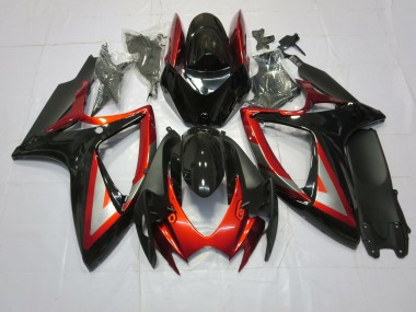 06-07 Tiefrot Schwarz GSXR 600-750 Verkleidung