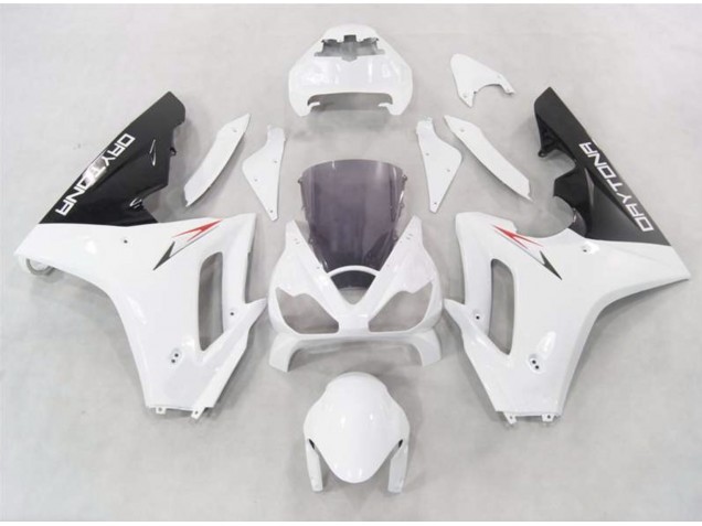 06-08 Weiß Mit Schwarzen Unterteilen Daytona 675 Verkleidung