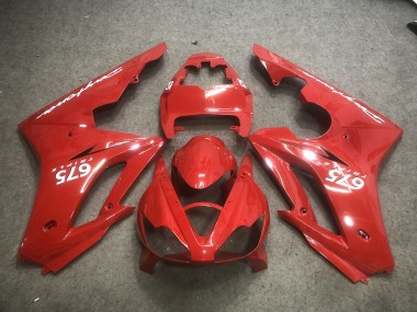 06-08 Rot Mit Weißen Aufklebern Daytona 675 Verkleidung