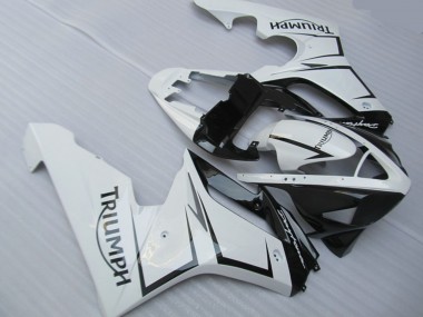 06-08 Weiß Silber & Schwarz Daytona 675 Verkleidung