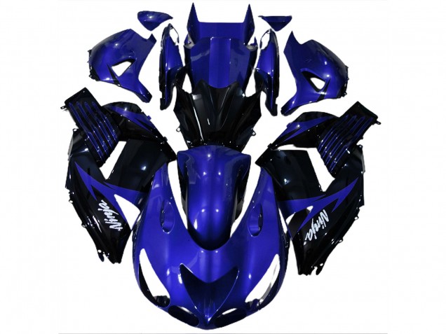 06-11 Glänzend Blau & Schwarz ZX14R Verkleidung