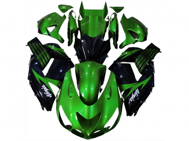 06-11 Glänzend Grün & Schwarz ZX14R Verkleidung