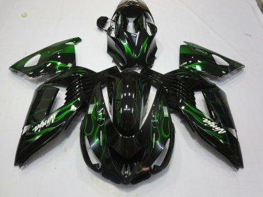 06-11 Grün Flamme ZX14R Verkleidung