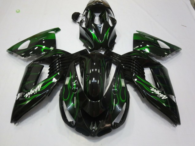 06-11 Grün Flamme ZX14R Verkleidung