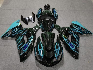 06-11 Hellblau Flamme ZX14R Verkleidung