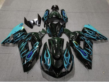 06-11 Hellblau Flamme ZX14R Verkleidung