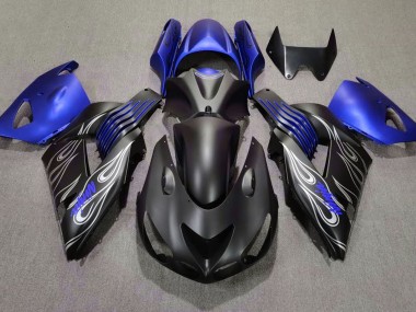 06-11 Matt Schwarz & Blau ZX14R Verkleidung