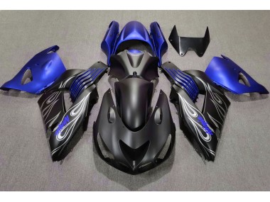06-11 Matt Schwarz & Blau ZX14R Verkleidung