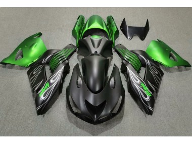 06-11 Matt Schwarz & Grün ZX14R Verkleidung