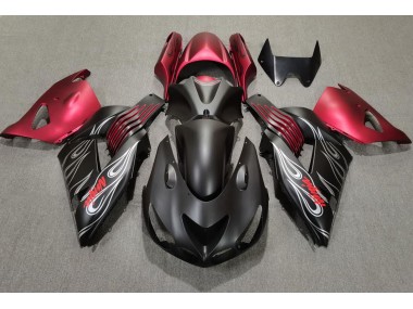 06-11 Matt Schwarz & Rot ZX14R Verkleidung