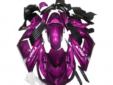 06-11 Rosa Glänzend & Flame ZX14R Verkleidung