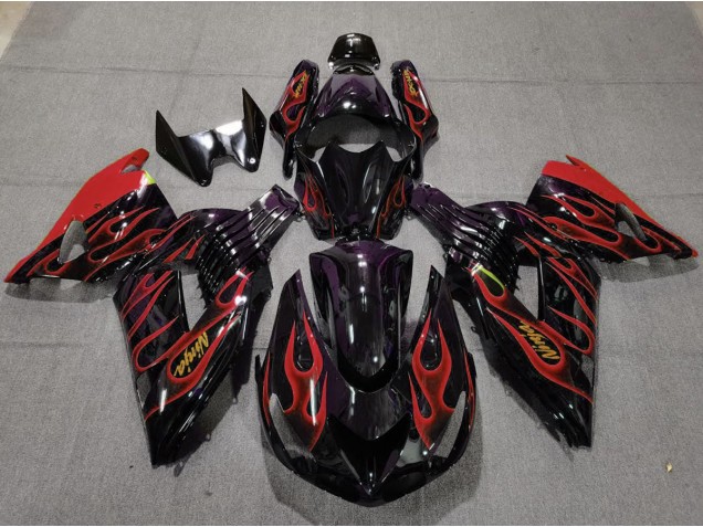 06-11 Rot Flamme ZX14R Verkleidung