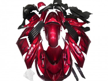 06-11 Rot Glänzend & Flamme ZX14R Verkleidung