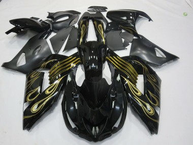 06-11 Schwarz Gold & Weiß ZX14R Verkleidung