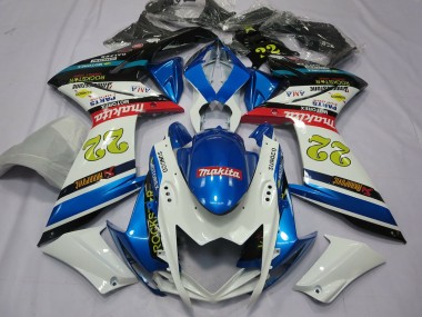 07-08 22 Weiß & Blau GSXR 1000 Verkleidung