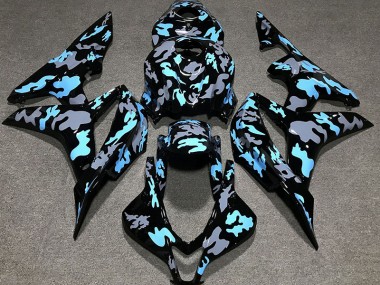 07-08 Benutzerdefiniertes Tarnung Blau CBR600RR Verkleidung