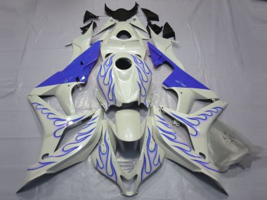 07-08 Blau Flame Auf Weiß CBR600RR Verkleidung
