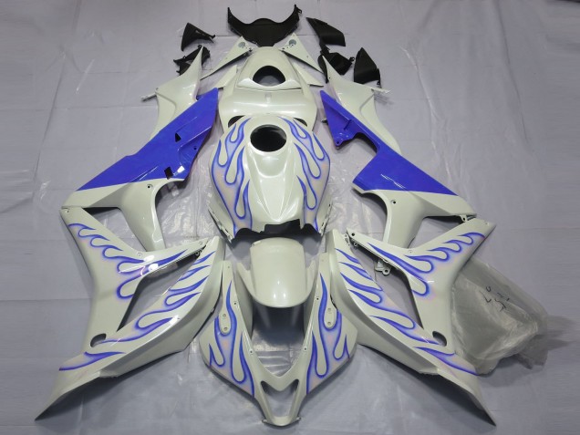 07-08 Blau Flame Auf Weiß CBR600RR Verkleidung