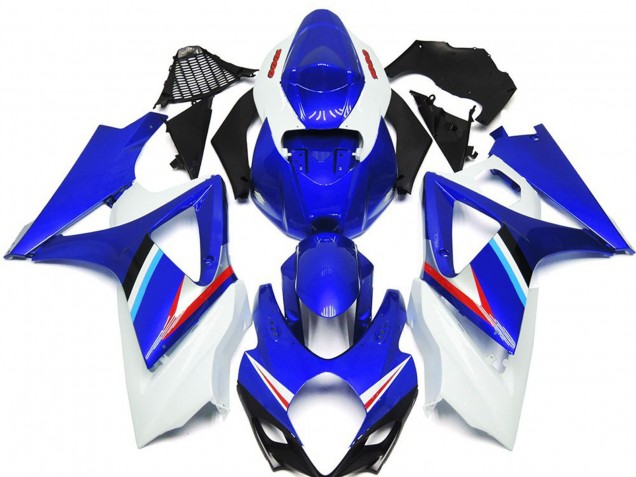 07-08 Blau & Glänzend Weiß GSXR 1000 Verkleidung