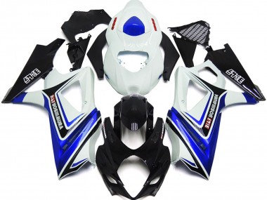 07-08 Blau Glänzend Mit Weiß & Schwarz OEM-Stil GSXR 1000 Verkleidung