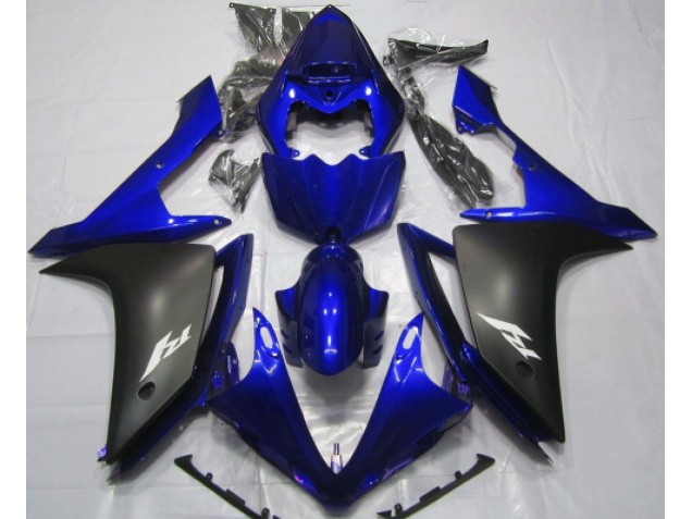 07-08 Glänzend Blau & Schwarz R1 Verkleidung