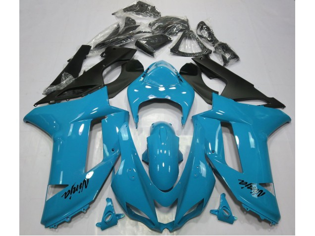 07-08 Glänzend Hellblau ZX6R Verkleidung