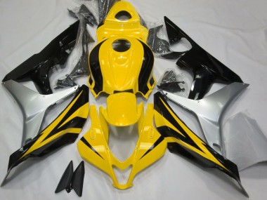 07-08 Glänzendes Gelb Silber & Schwarz CBR600RR Verkleidung