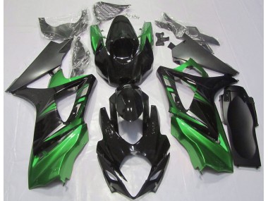07-08 Glänzendes Schwarz & Grün GSXR 1000 Verkleidung
