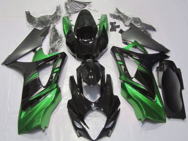 07-08 Glänzendes Schwarz & Grün GSXR 1000 Verkleidung