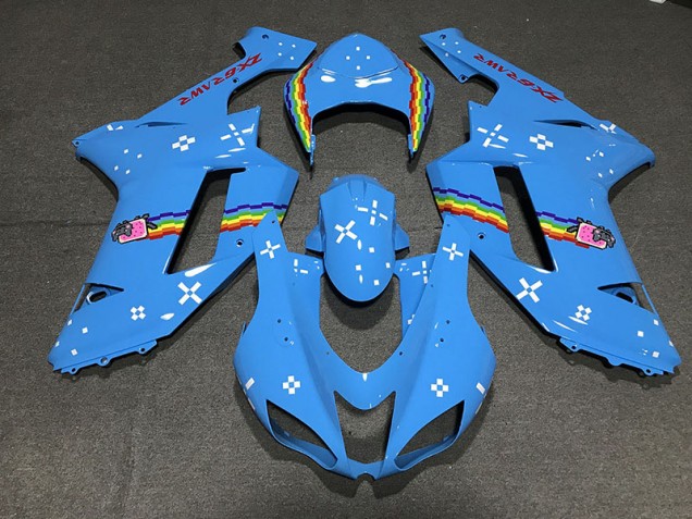 07-08 Hellblau Custom ZX6R Verkleidung