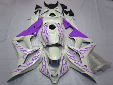 07-08 Lila Flamme Auf Weiß CBR600RR Verkleidung